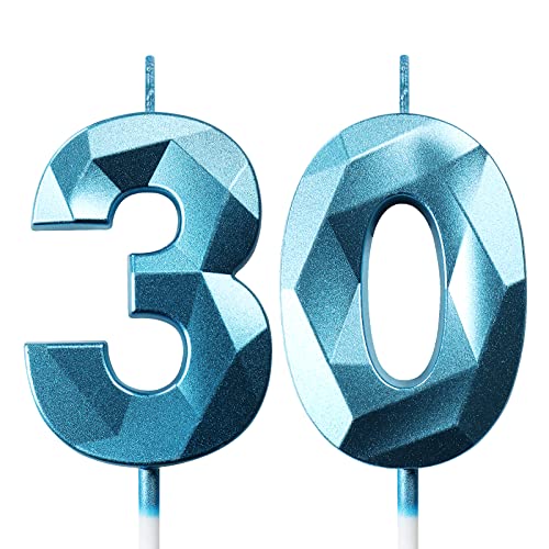 Geburtstagskerzen Zahlen Kerze 30 Tortendeko 30. Geburtstag Mann Frau Kerzen Geburtstag Blau Zahlen Geburtstagskerzen für Torte Geburtstagskerzen Zahlen Kerze 30 Tortendeko 30. Geburtstag Mann Frau Kerzen Geburtstag Blau Zahlen Geburtstagskerzen für Torte von Deratta