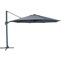 Sonnenschirm / Ampelschirm Ravenna 400, ø 400 cm, anthrazit, Bezug aus 100% Polyester, Gestell aus Aluminium, 32,2 kg - Derby von Derby