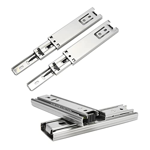 Mini-Schubladenführungen, 2 Stück, Mini-Kurzschubladenführung, Möbelschienen, Vollauszug, Küchenschrank-Hardware, Silber Mini-Schubladenführungen, 2 Stück, Mini-Kurzschubladenführung, Möbelschienen, Vollauszug, Küchenschrank-Hardware, Silber von Derefine