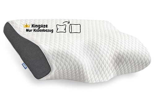 Extra Derila Memory Foam King Size Kissenbezug aus hochwertigen Materialien. Perfekt für den Schutz Ihres ergonomischen Kissens. Weißer Kissenbezug zum Abdecken Ihrer sehr komfortablen Derila Kissen. von Derila