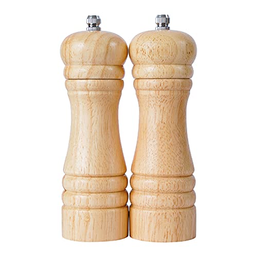 DeroTeno Pfeffermühle und Salzmühle, 2er-Set Gewürzmühlen, Salz und Pfeffer Mühle aus Gummibaumholz mit Keramikmahlwerk, H 16,5 cm DeroTeno Pfeffermühle und Salzmühle, 2er-Set Gewürzmühlen, Salz und Pfeffer Mühle aus Gummibaumholz mit Keramikmahlwerk, H 16,5 cm von DeroTeno