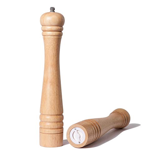 DeroTeno Salz- und Pfeffermühle Set, 2er-Set Gewürzmühle mit Keramikmahlwerk aus Gummibaumholz, H 30 cm DeroTeno Salz- und Pfeffermühle Set, 2er-Set Gewürzmühle mit Keramikmahlwerk aus Gummibaumholz, H 30 cm von DeroTeno