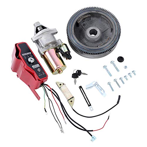 Deror Elektrostart Kit Starter Motor Schwungrad Schaltkasten für Honda GX390 von Deror