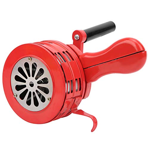Deror Handkurbelsirene Rot Tragbarer manueller Alarm für Schultruppen Alarmierung 120DB ca. 11 cm/4,3 Zoll von Deror