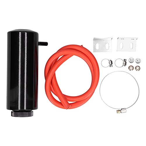 Deror Universal Auto Kühler Kühlmitteltank 800ml Kühlmittel Ausgleichsbehälter Überlauf Ölauffangbehälter Kühlung Auffangbehälter Reservoir Aluminium Billet Schwarz von Deror