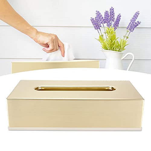Taschentuchbox aus Papier, rechteckig, Box aus Edelstahl 304, für Papierhandtücher, Toilettentücher, Papierhandtücher, 26 x 13 x 7 cm von Deror
