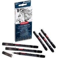 DERWENT Line Maker Fineliner-Set schwarz, 6 St. DERWENT Line Maker Fineliner-Set schwarz, 6 St. von Derwent
