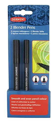 Derwent Mischstift, 2er-Set, 2mm & 4mm Spitzen, Blender Pen Ideal zum Vermischen von Bleistiftlinien, Professionelle Qualität, 2302177 von Derwent