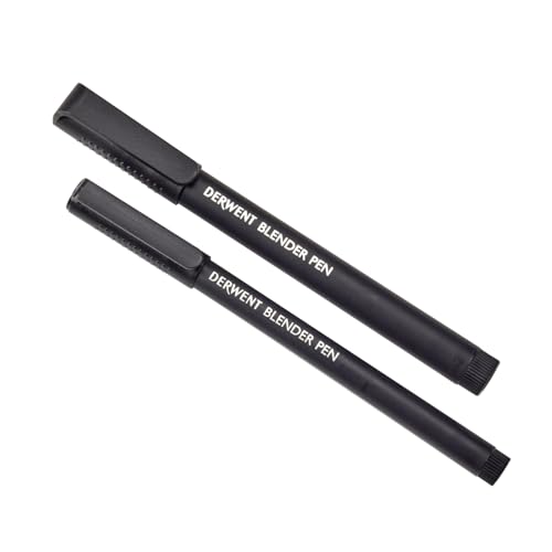 Derwent Mischstift, 2er-Set, 2mm & 4mm Spitzen, Blender Pen Ideal zum Vermischen von Bleistiftlinien, Professionelle Qualität, 2302177 von Derwent