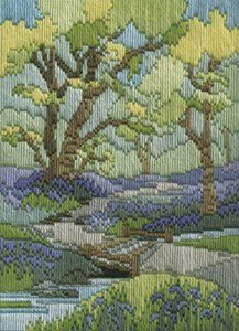 Bothy Threads Langstich-Set Jahreszeiten - Frühlingsspaziergang, 24x17cm, DW14MLS21, Zählmuster von Derwentwater Designs