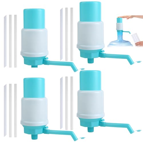 4 Set Manueller Wasserspender - Manuelle Pumpe Für Kanister - Tragbare Flaschenwasserpumpe Aus Kunststoff - Manueller Handpress-Trinkwasserspender - Kompatibel Mit 5- Und 8-Liter-Flaschen 4 Set Manueller Wasserspender - Manuelle Pumpe Für Kanister - Tragbare Flaschenwasserpumpe Aus Kunststoff - Manueller Handpress-Trinkwasserspender - Kompatibel Mit 5- Und 8-Liter-Flaschen von Derwrtup