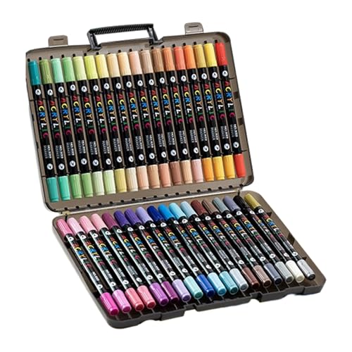 Derwrtup Acrylic Marker Set,Doppelspitze Keramik Farbstifte | Wasserfeste Schnelltrocknende Malutensilien Mit Ausbleichschutz Für Stoffschuhdesign Und Modellbau Derwrtup Acrylic Marker Set,Doppelspitze Keramik Farbstifte | Wasserfeste Schnelltrocknende Malutensilien Mit Ausbleichschutz Für Stoffschuhdesign Und Modellbau von Derwrtup