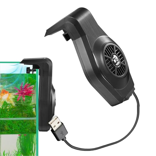 Derwrtup Aquarienkühler, USB-Ventilator für Aquarium, verstellbarer Geschwindigkeitsregler für Aquarien, für Pflanzen und von Derwrtup