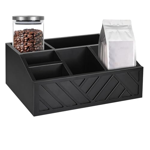 Derwrtup Arbeitsplatten Kaffeestation Organizer | Holz Aufbewahrungskorb Für Sirup - Großes Fassungsvermögen Unterteilter Aufbewahrungsorganizer Für Kaffeekapseln Tassen Teelöffel Sirup Derwrtup Arbeitsplatten Kaffeestation Organizer | Holz Aufbewahrungskorb Für Sirup - Großes Fassungsvermögen Unterteilter Aufbewahrungsorganizer Für Kaffeekapseln Tassen Teelöffel Sirup von Derwrtup
