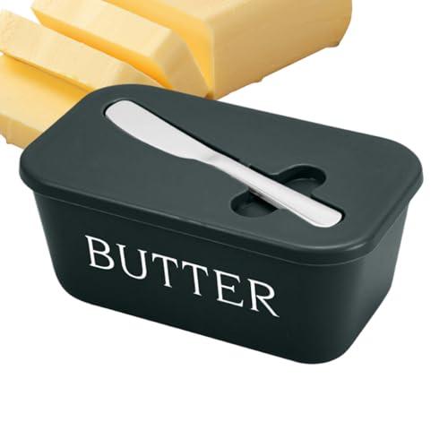 Derwrtup Butterbehälter | Butterdose Mit Deckel - Luftdichter Käsebehälter Mit Schneidewerkzeug Für Haushalt Küche Kochen Backen Camping von Derwrtup