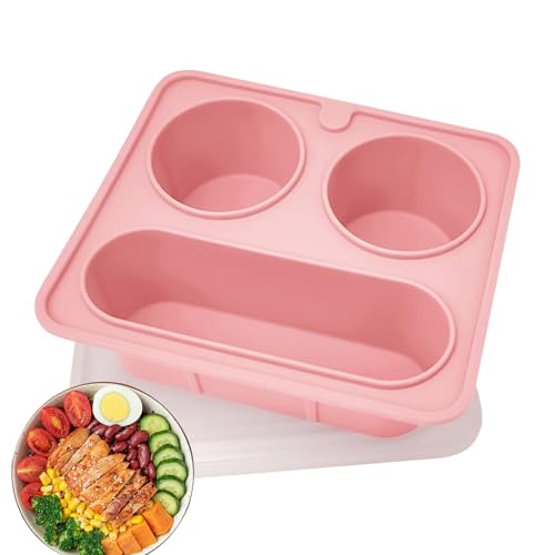 Derwrtup Geteilte Snack-Schalen | Unterteiltes Servierbrett - Wiederverwendbare 3-Fach Silikonbox 420Ml Für Nüsse Camping Süßigkeiten Picknick Reisen Kinderbeschäftigung Derwrtup Geteilte Snack-Schalen | Unterteiltes Servierbrett - Wiederverwendbare 3-Fach Silikonbox 420Ml Für Nüsse Camping Süßigkeiten Picknick Reisen Kinderbeschäftigung von Derwrtup