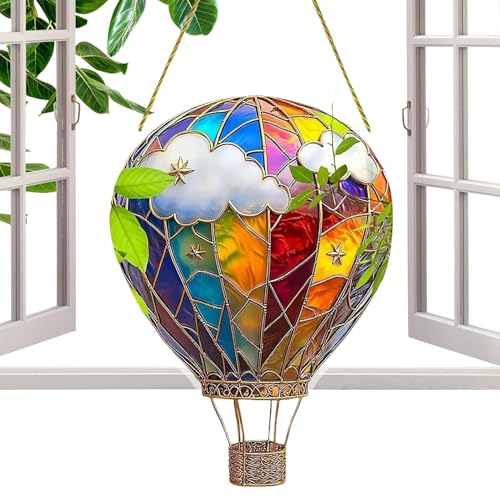 Derwrtup Heißluftballon Laterne, Acryl Deko Heißluftballon Wanddekoration, Bunte Gartendeko & Acryl Deko Für Tür Baum Derwrtup Heißluftballon Laterne, Acryl Deko Heißluftballon Wanddekoration, Bunte Gartendeko & Acryl Deko Für Tür Baum von Derwrtup