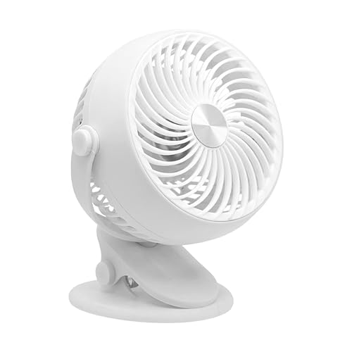 Derwrtup Klemmventilator,Tischventilator Mit Klemmvorrichtung Persönlich | USB-Aufladbar Leiser Luftkühler Mit Neigungseinstellung 5 Stufen Tragbar Für Camping Reise Zelt Derwrtup Klemmventilator,Tischventilator Mit Klemmvorrichtung Persönlich | USB-Aufladbar Leiser Luftkühler Mit Neigungseinstellung 5 Stufen Tragbar Für Camping Reise Zelt von Derwrtup