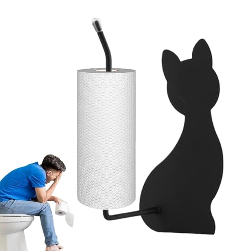 Derwrtup Küchenpapierhalter - Küchenrollenhalter | Katzendesign Tissue Spender für Haushalt Wohnung Gäste Kühlschrank Organisation Aufbewahrung Halterung von Derwrtup