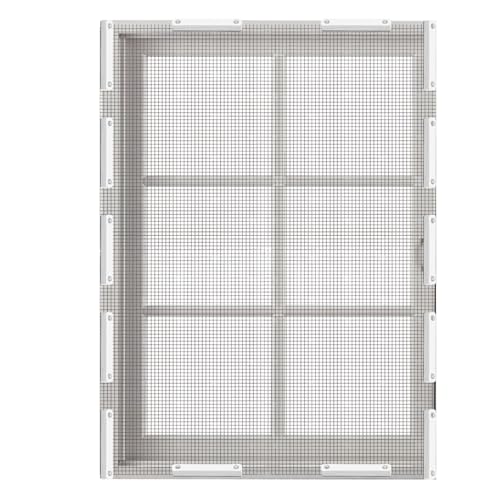 Derwrtup Magnetisches Fenstergitter | Tragbarer Fensterschutz Mit Magnetverschluss,Bohrfreier Sichtschutz Tragbar Für Schiebefenster Schlafzimmer Haus Auto Garage Haustiere von Derwrtup