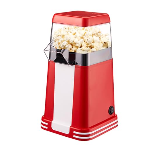 Derwrtup Popcornmaschine - Klassischer Heißluft Popcornmaker Für Feste,Platzsparende Intelligente Ausrüstung Für Popcorn Zu Hause Bei Filmabenden Kinoabenden Und Partys von Derwrtup