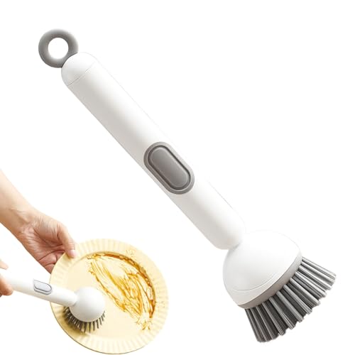Derwrtup Spülbürste Mit Seifenspender - Spülbürste Mit Seifenbehälter - Reinigungshalter Haushalt Bad Glas Spüle Pfanne Derwrtup Spülbürste Mit Seifenspender - Spülbürste Mit Seifenbehälter - Reinigungshalter Haushalt Bad Glas Spüle Pfanne von Derwrtup