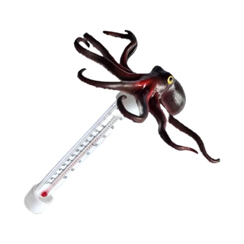Derwrtup Wasser Thermometer | Tiercartoon-Teichthermometer | Großes Pool Thermometer Für Schwimmbad Familie See Badewanne Spa Thermalbad Drinnen Draußen Zuhause von Derwrtup