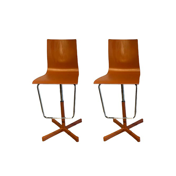 2er Set Wok Barhocker von Dondoli und Pocci aus Aluminium, Desalto von Desalto