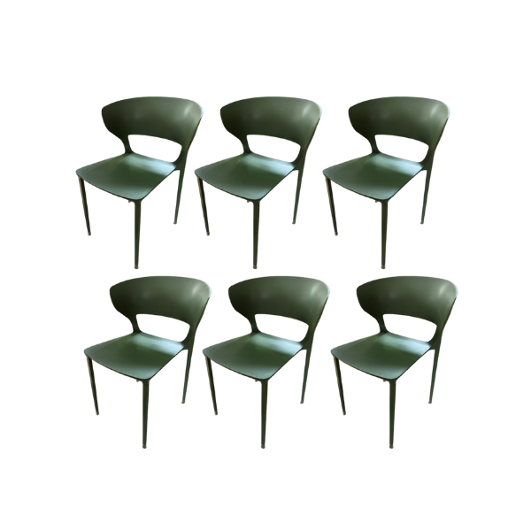 6er-Set grüne Koki Esszimmerstühle, Desalto 6er-Set grüne Koki Esszimmerstühle, Desalto von Desalto