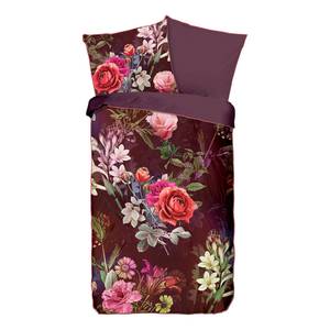 home24 Bettwäsche Simone 155 x 200 cm + Kissen 80 x 80 cm Violett/Bordeaux von home24