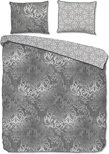 Descanso 9339 Grijs Maat Catoen-Satin Deko 140 x 220 cm, Baumwolle, grau, 140x220 von Descanso