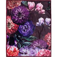 Descanso Plaid "Bloomie", Sehr Weich, Kuscheldecke, Wohndecke, 130x160 cm, Wendeoptik, Blumen von Descanso