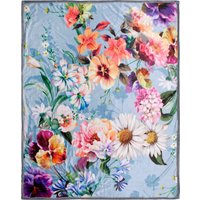 Descanso Plaid "Novara" Sehr Weich, Kuscheldecke, 130x160 cm, Wendeoptik, Blumen, Grau Descanso Plaid "Novara" Sehr Weich, Kuscheldecke, 130x160 cm, Wendeoptik, Blumen, Grau von Descanso