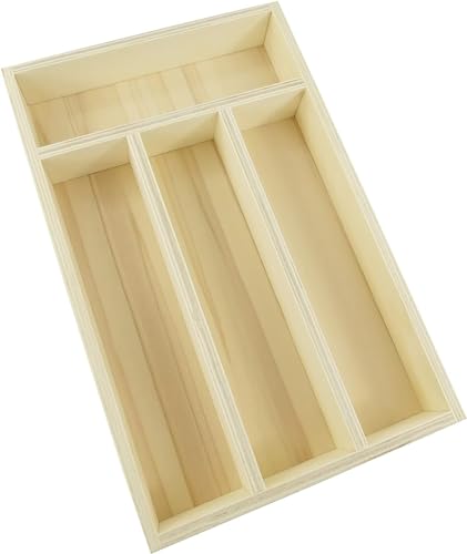 Besteckkasten / Besteck-Organizer aus Holz / Besteck-Organizer / Besteck-Aufbewahrung aus Holz 31 cm x 20 cm x 4 cm von Desconocido