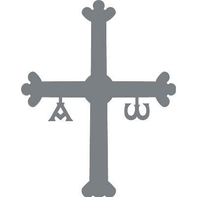 Desconocido Aufkleber Kreuz Asturien 5,5 x 7 cm (Hellgrau) von Desconocido