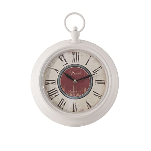 Desconocido B and B Wanduhr aus Holz, zum Aufhängen, Weiß, Einheitsgröße von Desconocido