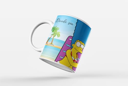 Desconocido Simpsons Keramiktasse, Kaffeetasse, Homer und Marge, Valentinstag von Desconocido