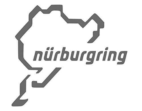 Desconocido Vinyl-Aufkleber Nurburgring 9 x 10 cm (Dunkelgrau) von Desconocido