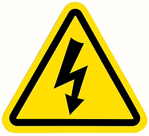 Elektrische Risiko-Aufkleber, 5 Stück, 15 cm, selbstklebend, Elektrisches Bild Dreieck mit Blitz (15 cm) von Desconocido