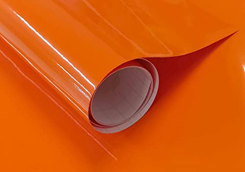 Desconocido Klebefolie Orange Glänzende Folie Für Möbel Küche Wandschutzfolie Türfolie Selbstklebend (40 x 300 cm, Orange) von GOYAPRINT