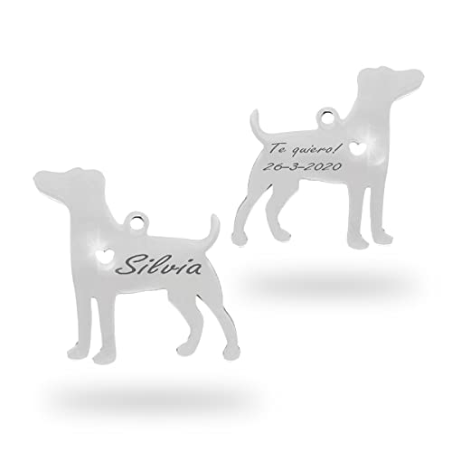 Personalisierte Erkennungsmarken für Hunde und Katzen - Ideal für die Gravur deines Namens und deiner Kontaktdaten - Hundemarke aus Edelstahl - Beagle-Form - IberaGifts von Desconocido