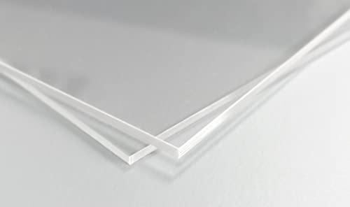 GOYAPRINT Transparente Plexiglasplatte, 3 mm, farblos, Hartplastik-Folie (2 Stück, 29,7 x 42 cm) von GOYAPRINT