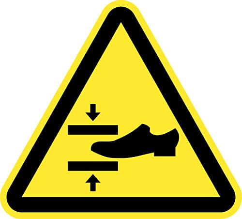 Schild zum Aufkleben von Fuß, 15 Stück à 4 cm, selbstklebend, Dreieck, Gelb von Desconocido
