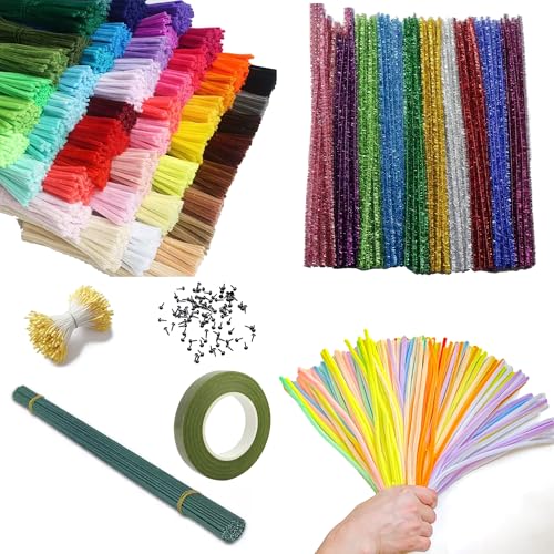 300 Stück Chenilledraht 30 Farben Pfeifenputzer Bunt zum Basteln, Pfeifenputzer Lang 30cm X 7mm Pipe Cleaner Basteln für Kunst, DIY Handwerksprojekte 300 Stück Chenilledraht 30 Farben Pfeifenputzer Bunt zum Basteln, Pfeifenputzer Lang 30cm X 7mm Pipe Cleaner Basteln für Kunst, DIY Handwerksprojekte von Desdira
