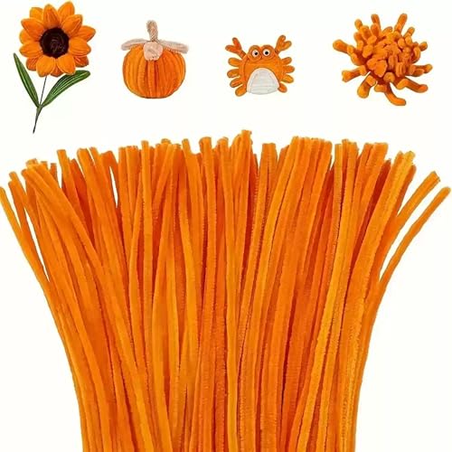 Pfeifenreiniger, Pfeifenputzer Zum Basteln, Zum Basteln und Gestalten von Tieren Figuren und Anderen Formen Dekorieren Kunst Handwerk (Gelb) von Desdira