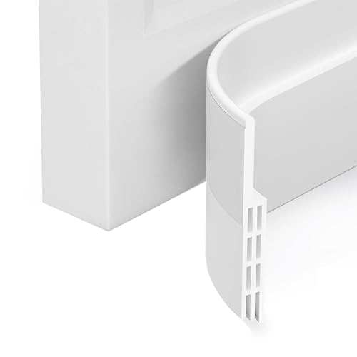 Türdichtung Zugluftstopper für Türen - Zuschneidbare Türdichtung selbstklebend - 5cm x 100cm, Weiß - Tür Zugluftstopper für Maximale Isolierung Tür Zugluftstopper für Türen von Desdira