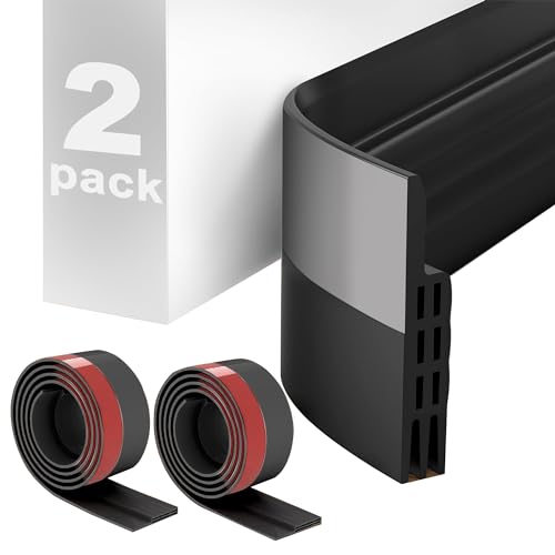 Zugluftstopper für Türen Schwarz [2Rollen X 1m] - Türdichtung Selbstklebend extra stark - Heizkosten sparender Tür Zugluftstopper - Kälteschutz Türdichtung unten - Tür Zugluftstopper für Türen von Desdira