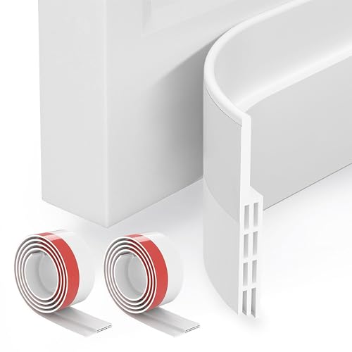 Desdira Zugluftstopper für Türen Weiß [2Rollen X 1m] - Türdichtung Selbstklebend extra stark - Heizkosten sparender Tür Zugluftstopper - Kälteschutz Türdichtung unten - Tür Zugluftstopper für Türen von Desdira