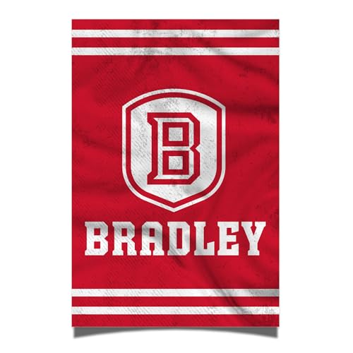Desert Cactus Bradley University Poster Braves BU 27,9 x 43,2 cm, Raumbüro-Dekoration, offizielle Fanausrüstung (27,9 x 43,2 cm, Version 3) von Desert Cactus
