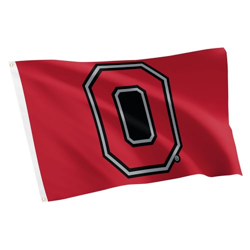 Desert Cactus Ohio State University OSU Flagge – 90 x 150 cm Buckeys-Banner, für drinnen und draußen, strapazierfähiger Stoff, 100 % Polyester-Design (Stil D) von Desert Cactus